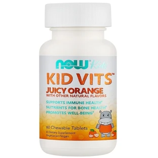 Вітамінно-мінеральний комплекс Now Foods Kid Vits Juicy Orange для дітей з 4 років, 120 жувальних таблеток