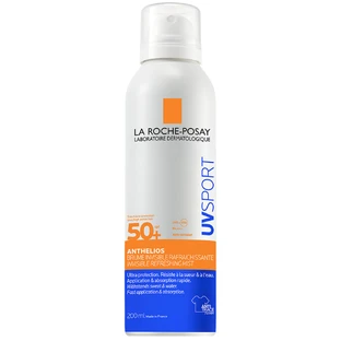 Сонцезахисний спрей-міст для обличчя та тіла La Roche-Posay Anthelios UVSport SPF 50+, невидимий, освіжувальний, від UVB та UVA променів, 200 мл