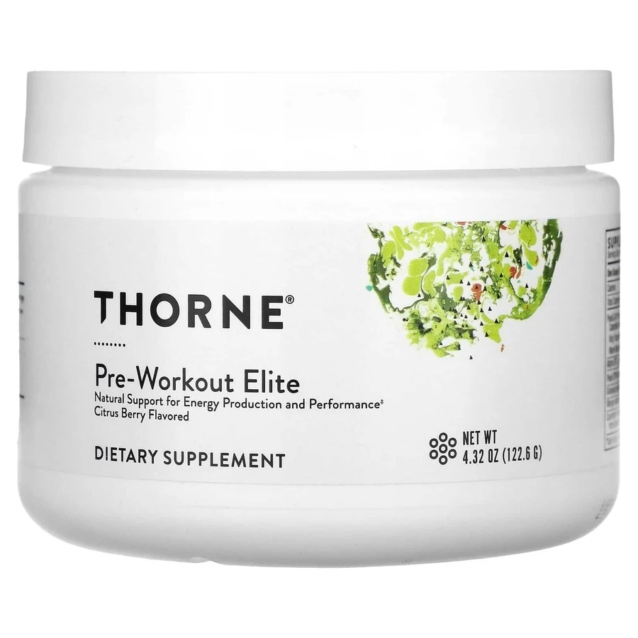 Предтренировочный комплекс, Pre-Workout Elite, Thorne, Цитрусовые ягоды, 122.6 г: цены и характеристики