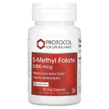 5-метил-фолат, 5-Methyl Folate, Protocol for Life Balance, 5000 мкг, 50 растительных капсул
