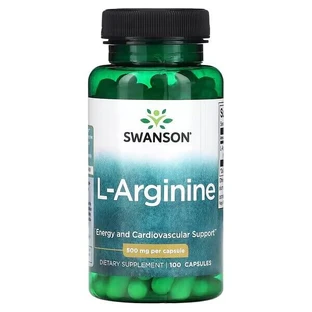 L-аргінін, L-Arginine, Swanson, 500 мг, 100 капсул