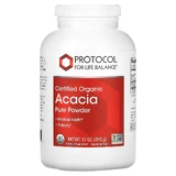 Акація, Acacia Pure Powder, Protocol for Life Balance, чистий порошок, сертифікований органічний, 340 г
