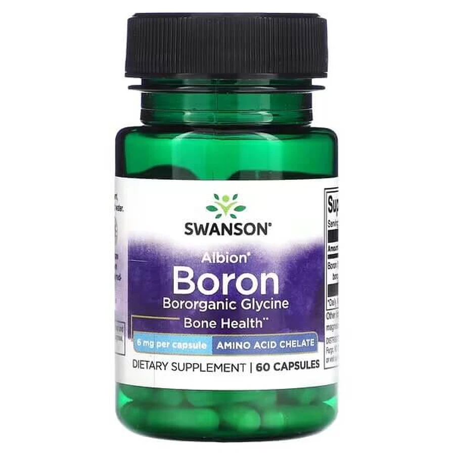 Бор, Boron, Swanson, 6 мг, 60 капсул: цены и характеристики