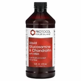Глюкозамін і хондроїтин з МСМ, Liquid Glucosamine & Chondroitin with MSM, Protocol for Life Balance, рідкий, смак цитрус, 473 мл