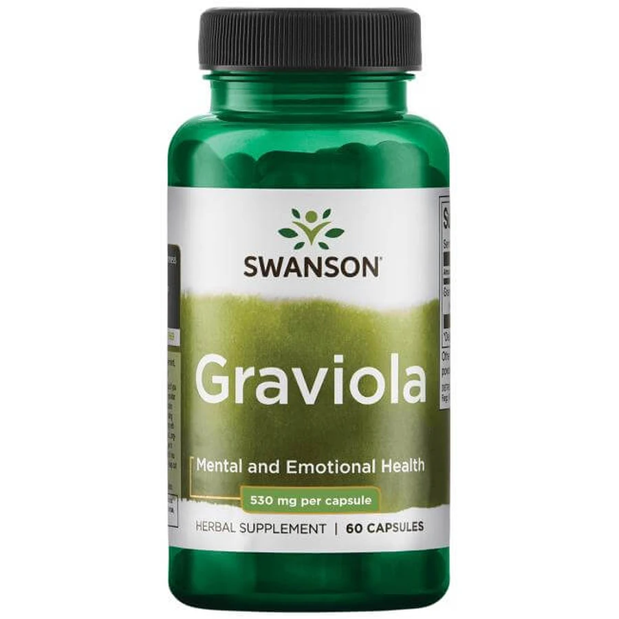 Гравиола, Graviola, Swanson, 530 мг, 60 капсул: цены и характеристики