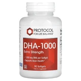 Докозагексаеновая кислота, DHA-100, Protocol for Life Balance, повышенная сила, 1000 мг, 90 гелевых капсул