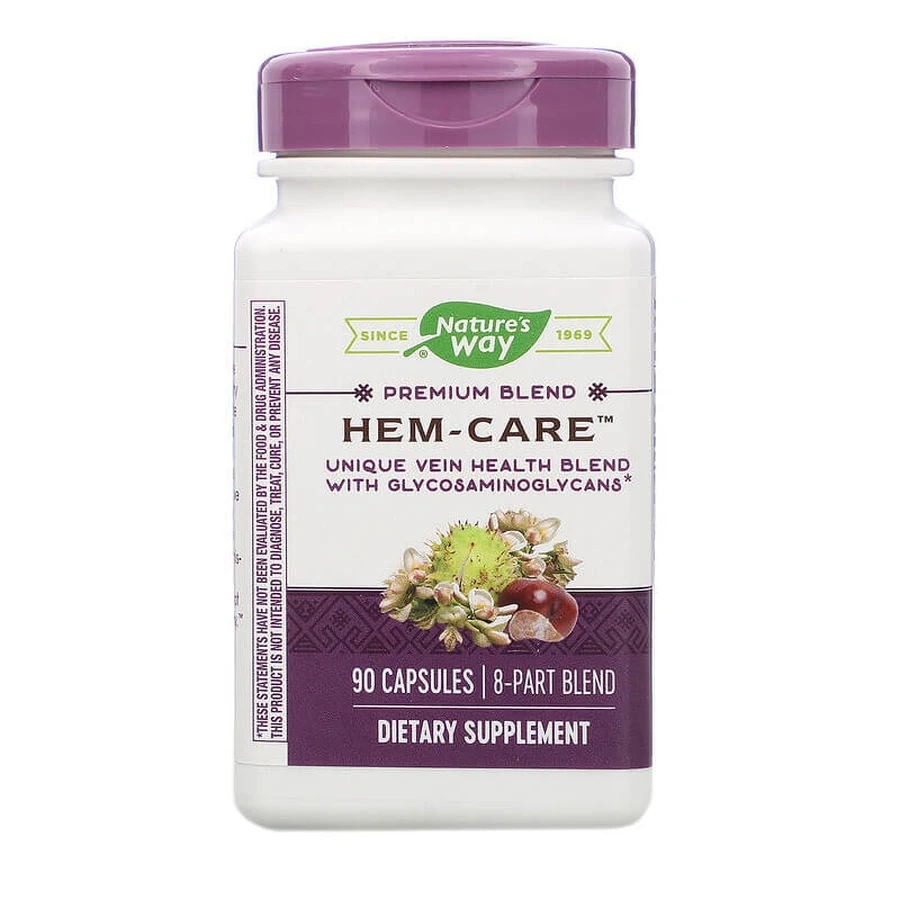 Здоров'я вен, Hem-Care, Nature's Way, 90 капсул: ціни та характеристики