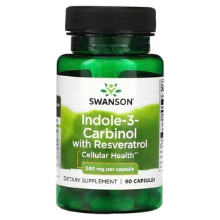 Індол-3-карбінол, Indole-3-Carbinol, Swanson, з ресвератролом, 200 мг, 60 капсул