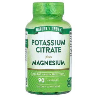 Калий цитрат плюс магний, Potassium Citrate Plus Magnesium, Nature's Truth, 90 капсул