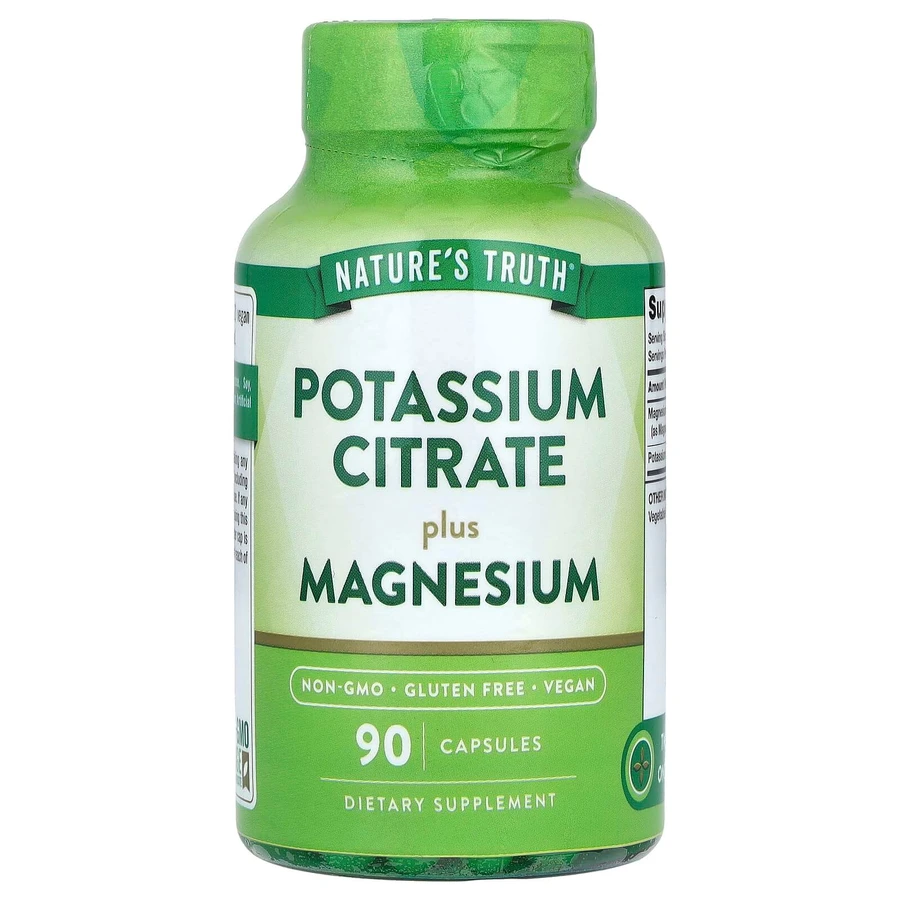 Калий цитрат плюс магний, Potassium Citrate Plus Magnesium, Nature's Truth, 90 капсул: цены и характеристики