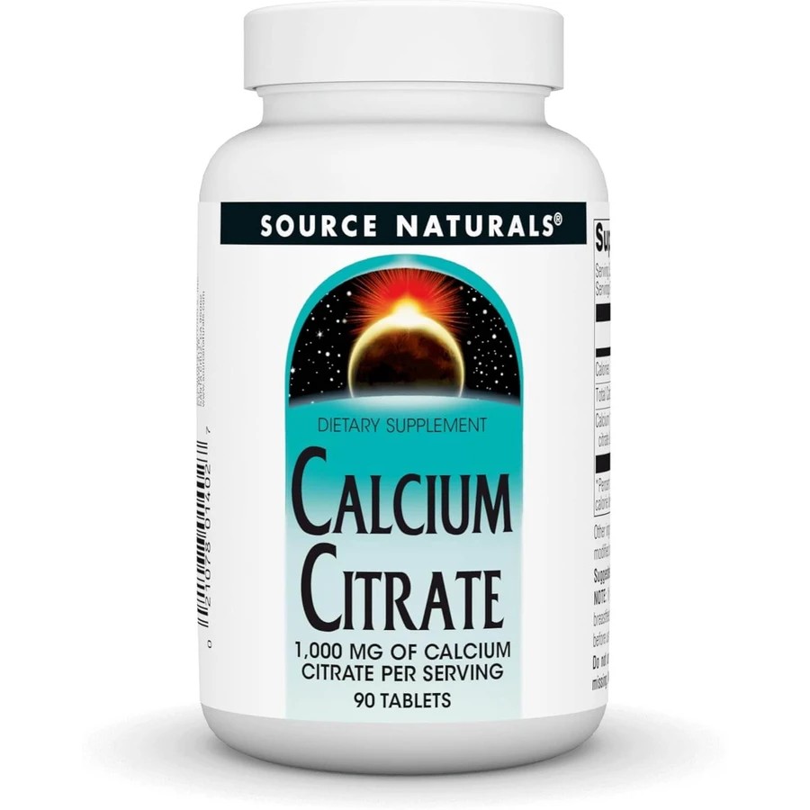 Кальцій цитрат, Calcium Citrate, Source Naturals, 1000 мг, 90 капсул: ціни та характеристики