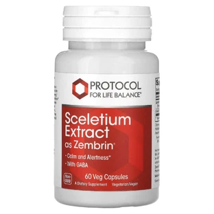 Канна, Sceletium Extract, Protocol for Life Balance, экстракт из ГАМК, 60 растительных капсул