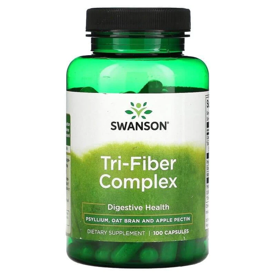 Комплекс харчових волокон, Tri-Fiber Complex, Swanson, 100 капсул: ціни та характеристики
