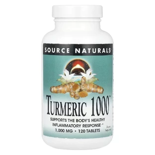 Куркума, Turmeric 1000, Source Naturals, 1000 мг, 120 таблеток