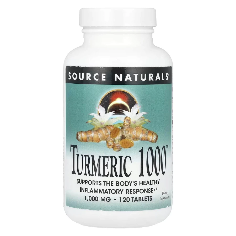 Куркума, Turmeric 1000, Source Naturals, 1000 мг, 120 таблеток: цены и характеристики