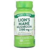 Левова грива, супер-гриб з біоперином, Super Lion's Mane Mushroom plus Bioperine, Nature's Truth, 2100 мг, 50 вегетаріанських капсул