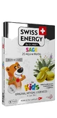 Леденцы от простуды, для детей, Herbal Lozenges Blister 20 herbs + Sage for kids, Swiss Energy, от кашля, боли в горле и заложенности носа, 20 альпийских трав и шалфей, 12 травяных леденцов.