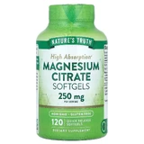 Магний цитрат, Magnesium Citrate, Nature's Truth, 250 мг, 120 гелевых капсул быстрого высвобождения (125 мг в гелевой капсуле)