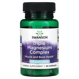 Магний, тройной комплекс, Triple Magnesium Complex, 400 мг, 30 капсул