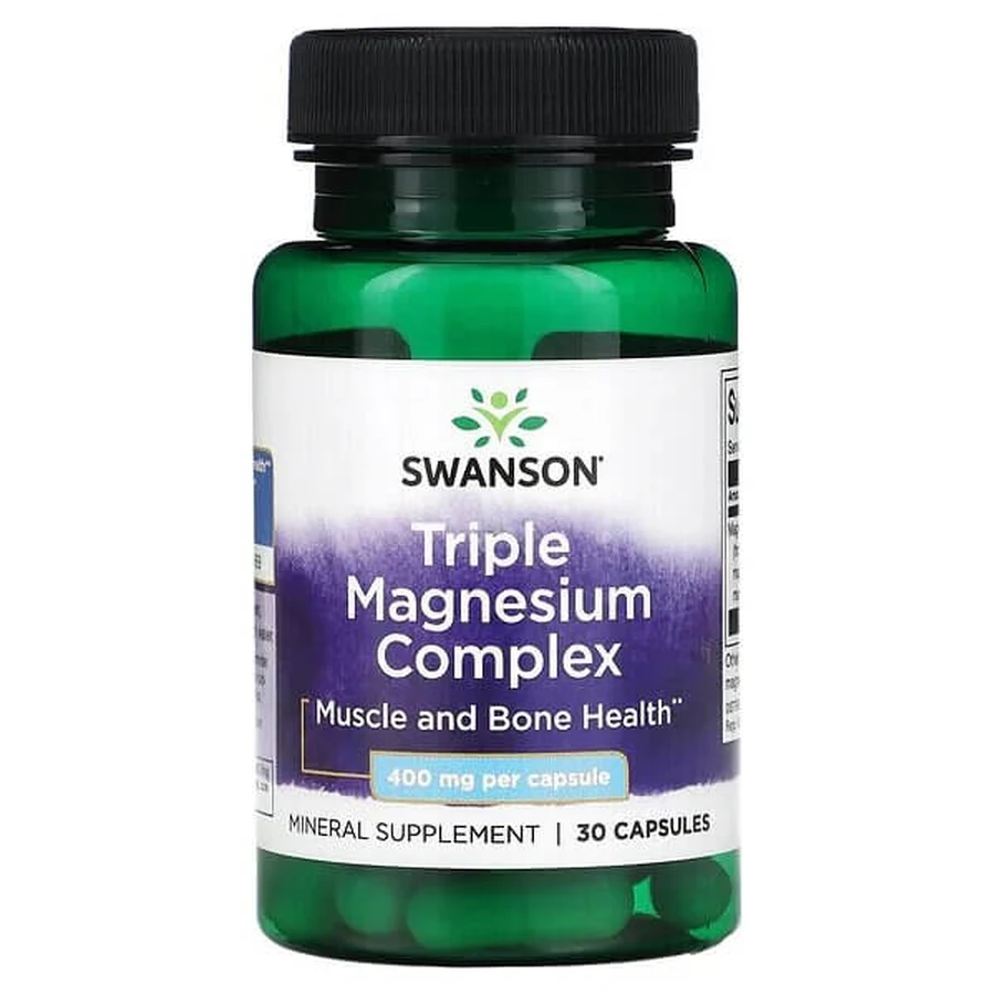 Магний, тройной комплекс, Triple Magnesium Complex, 400 мг, 30 капсул: цены и характеристики