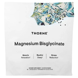 Магнію бісгліцинат, Magnesium Bisglycinat, Thorne, 30 пакетиків-стиків по 3,8 г
