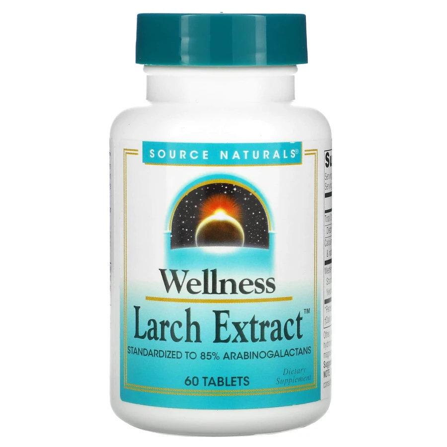 Модрина, Larch, Source Naturals, Wellness, екстракт, 60 таблеток: ціни та характеристики