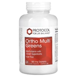 Мультивитамины и Суперфуд, Ortho Multi Greens, Protocol for Life Balance, 180 растительных капсул.