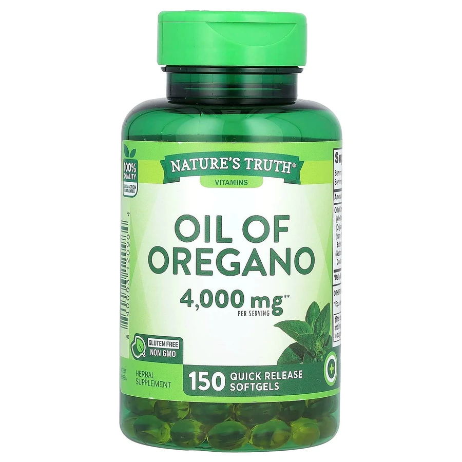 Олія орегано, Oil Of Oregano, Vitamins, Nature's Truth, 2000 мг, 150 гелевих капсул швидкого вивільнення: ціни та характеристики