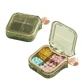 Органайзер для таблеток с 4 отделениями, 4 Case Pill Organizer Pill Box, MEMOSAN, зеленый