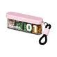 Органайзер для таблеток з ремінцем, Health 01 Portable Pill Organizer with Lanyard, MEMOSAN, водонепроникний, з 4 відділеннями, рожевий