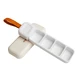 Органайзер для таблеток із 3 відділеннями з логотипом Biotus, U Disk Shape Plastic Pill Box 3 Compartment, MEMOSAN, U-подібна, з висувною ручкою