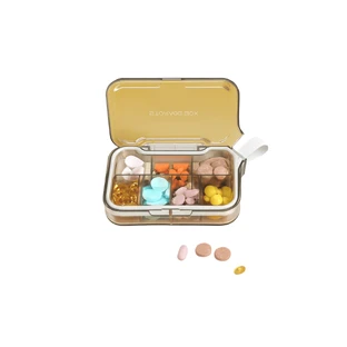 Органайзер для таблеток на 7 відділень, 7 Case Pill Organizer Pill Box, MEMOSAN, жовтий