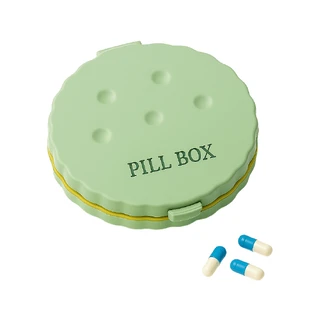 Органайзер для таблеток у формі печива, Cookie Shaped Pill Box, MEMOSAN, зелений