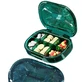 Органайзер для таблеток, Plastic Pill Organizer Waterproof Moisture-Proof, MEMOSAN, водонепроникний, вологостійкий, з 6 відділеннями, зелений