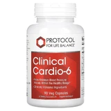 Підтримка здоров'я серцево-судинної системи, Clinical Cardio-6, Protocol for Life Balance, 90 рослинних капсул