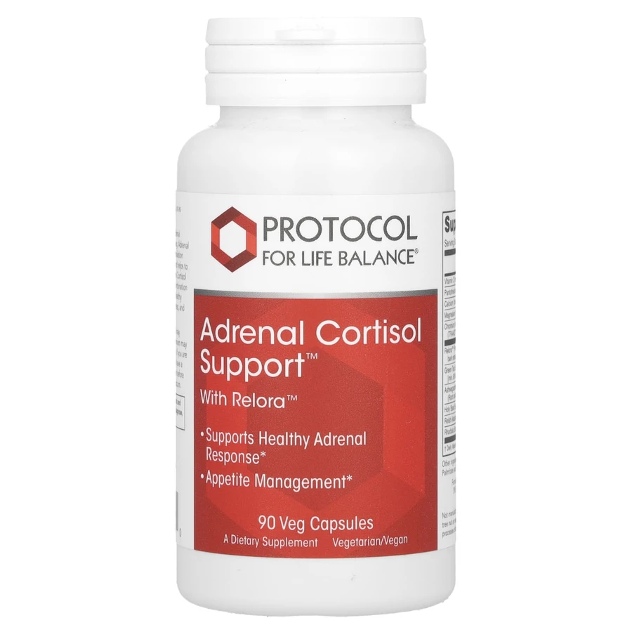 Підтримка наднирників, Adrenal Cortisol Support, Protocol for Life Balance, 90 вегетаріанських капсул: ціни та характеристики