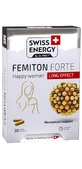 Поддержка при менопаузе, Femiton Forte Woman, Swiss Energy, комплекс продолжающегося действия, 30 веганских капсул.