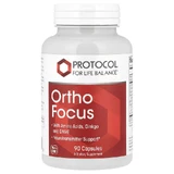 Поддержка работы мозга и когнитивных функций, Ortho Focus, Protocol for Life Balance, С аминокислотами, гинкго и ДМАЭ, 90 капсул