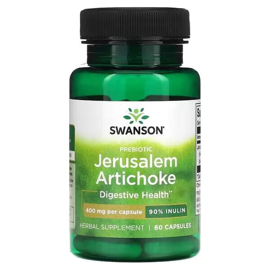 Пребіотик топінамбур, Prebiotic Jerusalem Artichocke, Swanson, 400 мг, 60 капсул: ціни та характеристики