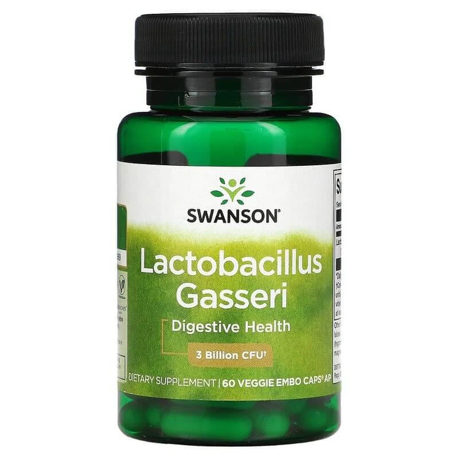 Пробиотик, Lactobacillus Gasseri, Swanson, 3 млрд КОЕ, 60 вегетарианских капсул: цены и характеристики