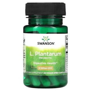 Пробіотики (ацидофільні лактобактерії), L. Plantarum Probiotic, Swanson, 10 млрд КУО, 30 вегетаріанських капсул з ЕМБО