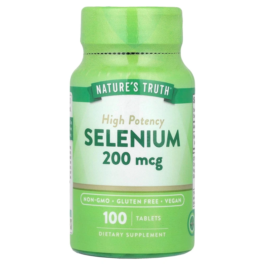 Селен, Selenium, Nature's Truth, высокая эффективность, 200 мкг, 100 таблеток: цены и характеристики