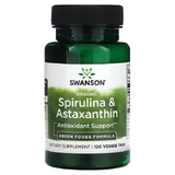 Спирулина органическая и астаксантин, Organic Spirulina & Astaxanthin, Swanson, 120 растительных таблеток