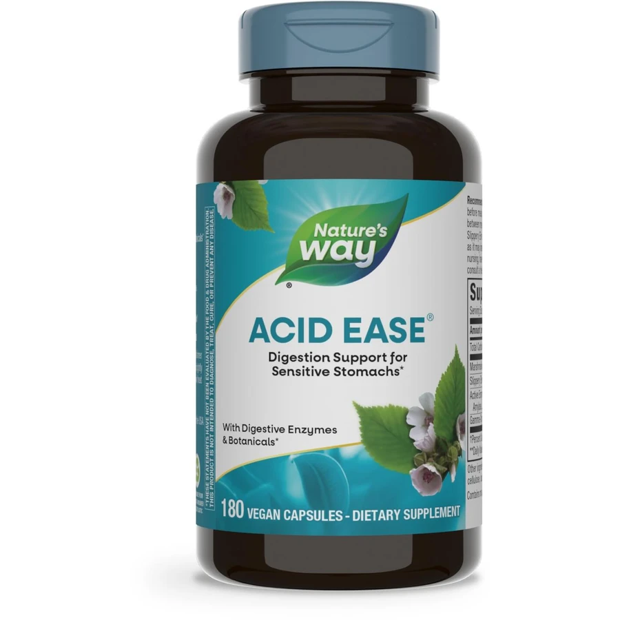 Формула пищеварения, Acid Ease, Digestion Formula, Nature's Way, 180 веганских капсул: ціни та характеристики