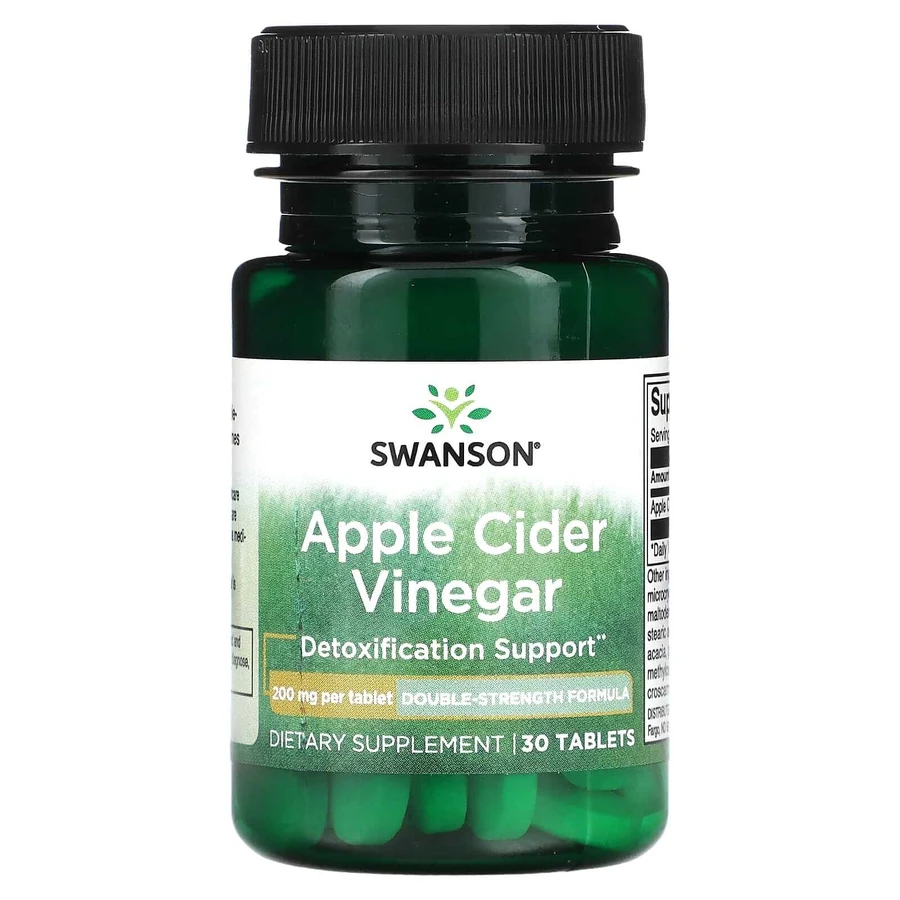 Яблочный уксус, Apple Cider Vinegar, Swanson, 200 мг, 30 таблеток: цены и характеристики