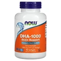 ДГК для улучшения работы мозга, DHA-1000, Now Foods, 1000 мг, 90 гелевых капсул