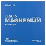 Магній рідкий Biotus Magnesium Liquid, смак вишні, з підсолоджувачем, флакон 20 мл, №10