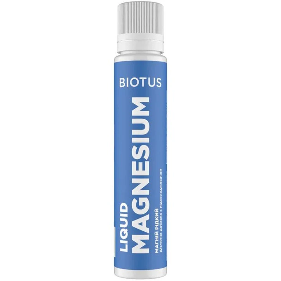 Магній рідкий Biotus Magnesium Liquid, смак вишні, з підсолоджувачем, флакон 20 мл, №10: ціни та характеристики