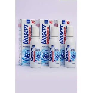 Ополіскувач для порожнини рота InterMed Unisept Unisept Dental Cleanser Щоденний захист 3х250 мл