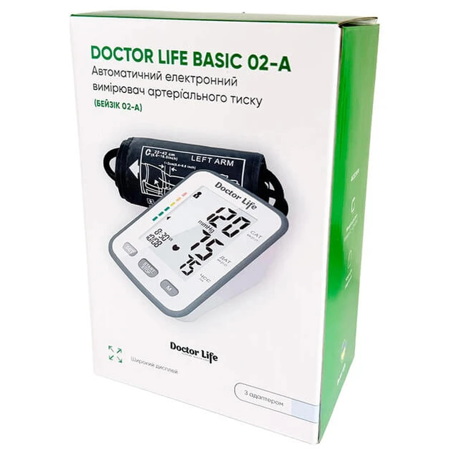 Тонометр Doctor Life Basic 02-А с адаптером: цены и характеристики